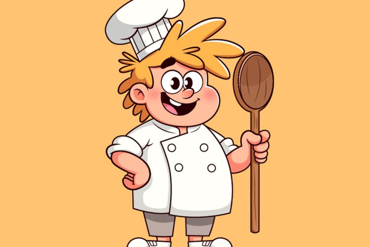 Funny Colored Cartoon Chef PNG with Transparent Background – High-Resolution Free Download for Kids, Digital Artwork, and Design Projects
