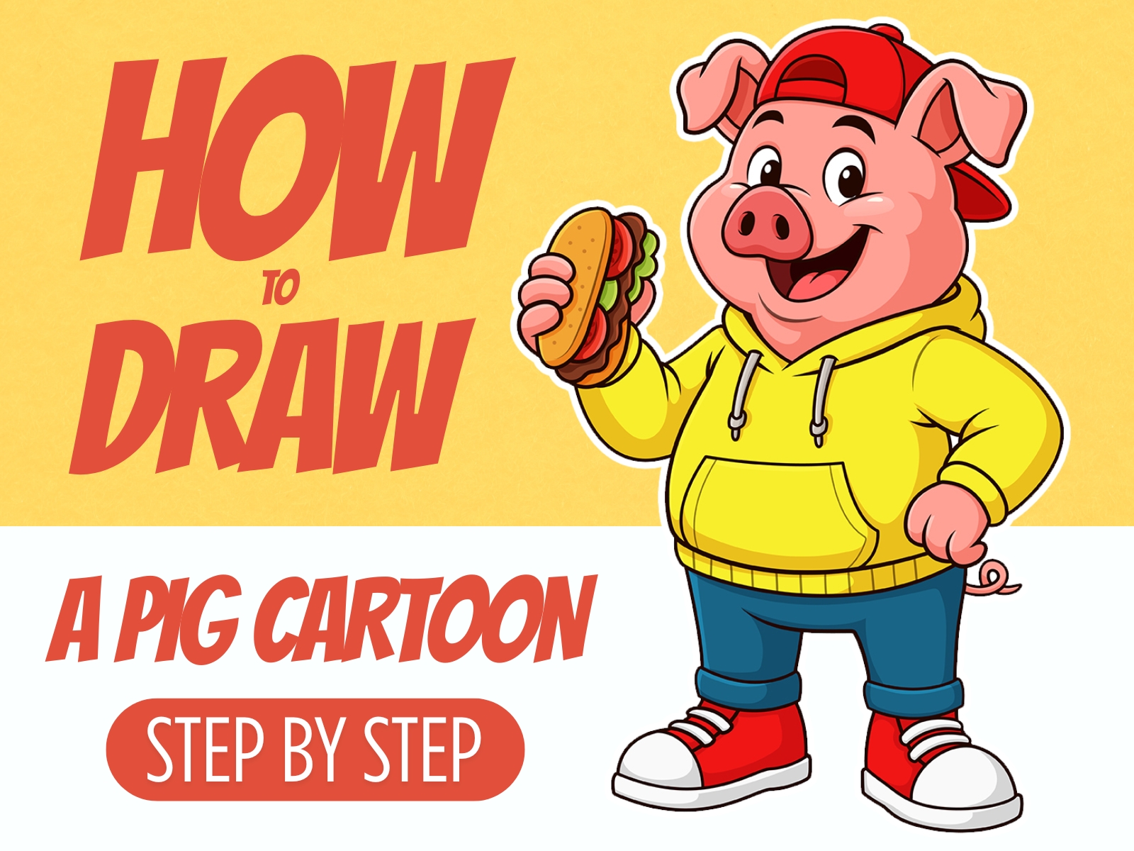 How to Draw a Pig Cartoon