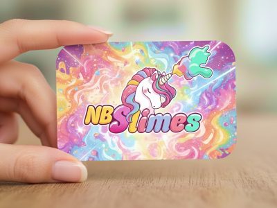slime logo design in cartoon style, custom unicorn brand design