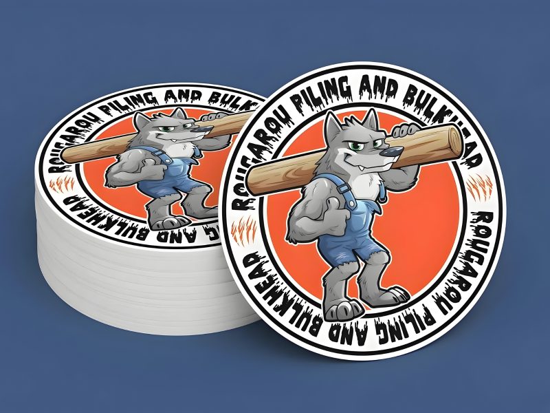 Powerful Custom Wolf Logo Design in Circular Style for Your Brand