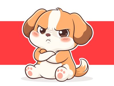 Cute puppy cartoon design for unique mug