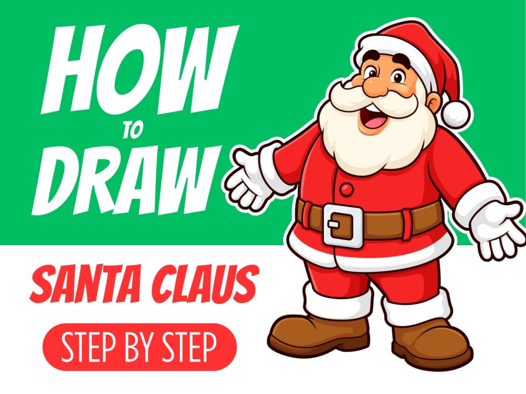 How to Draw Santa Claus Cartoon Character