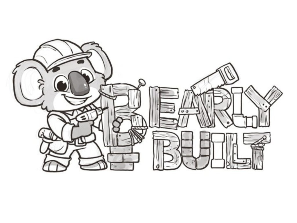 sketch of koala cartoon