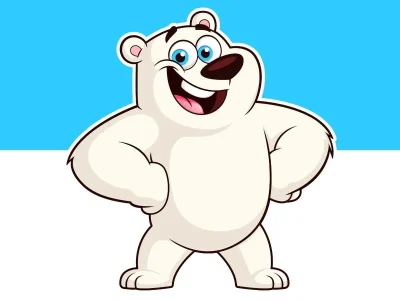 3D Plush Polar Bear ChatGPT AI Prompt + 2D Vector Mascot Illustration