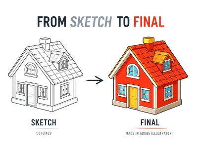 Minimal Cartoon House Vector Illustration For Gamming